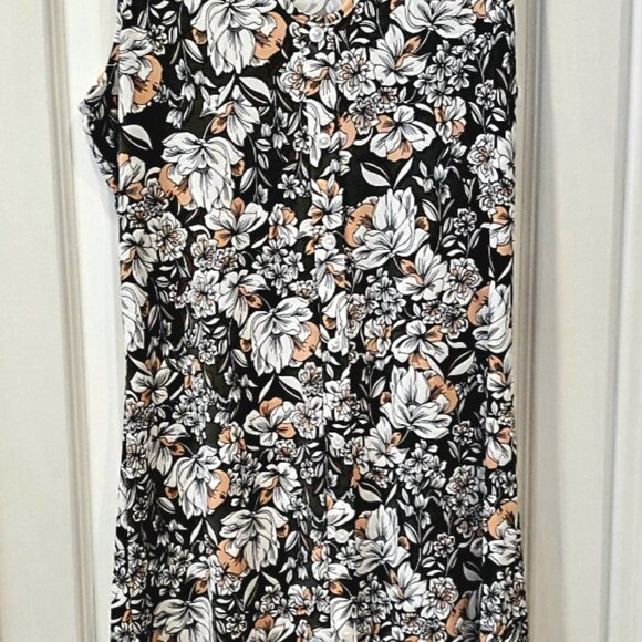 Emi & Joe Sleeveless Collared Floral Dress ~ Size M - Picture 5 of 7